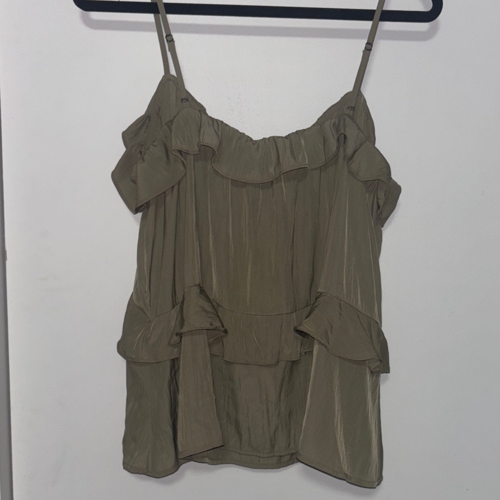 Universal Thread Olive Ruffle Camisole - Picture 3 of 3